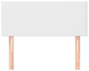 Cabeceira de cama couro artificial 90x5x78/88 cm branco
