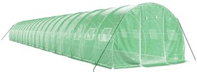 Estufa com estrutura de aço 60 m² 20x3x2 m verde