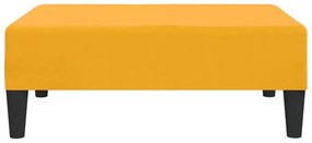 Apoio de pés 78x56x32 veludo amarelo