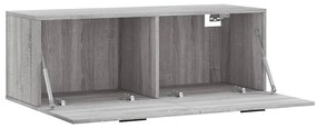 Armário parede 100x36,5x35 cm derivados de madeira cinza sonoma