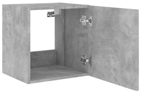 Móveis de parede para TV com luzes LED 2 pcs cinzento cimento