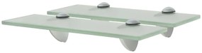 Prateleiras flutuantes 2 pcs vidro 30x20 cm 8 mm