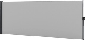 Toldo lateral com proteção contra olhares indiscretos, retrátil, dim. 4,00 m (L) x 1,60 m (A), em alumínio. Poliéster anti-UV de alta densidade, 180 g