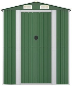Abrigo de jardim 192x274x223 cm aço galvanizado verde