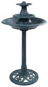 Banheira para pássaros com fonte 50x91 cm plástico verde