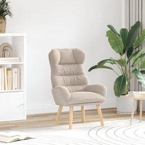 Poltrona Relaxante vidaXL Cinza Claro em Tecido Tipo Lã