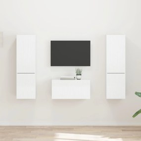 vidaXL Conjunto de móvel de TV 5 pcs Branco Brilhante