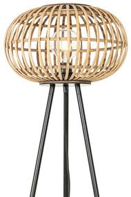 Candeeiro de pé tripé oriental bambu - Amira