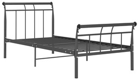 Estrutura de cama 100x200 cm metal preto