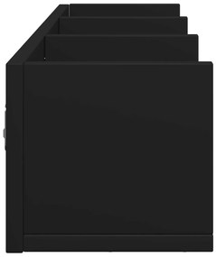 Armários de parede 2 pcs 75x18x16,5 cm derivados madeira preto