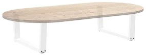 Pés para mesa de centro em V, 2 peças, branco, 70x(30-31,3) cm, aço