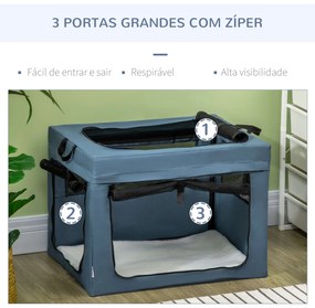 PawHut Transportadora para Cães e Gatos Bolsa Portátil e Dobrável para