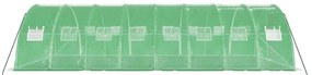 Estufa com estrutura de aço 32 m² 8x4x2 m verde