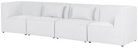 Sofá modular de 4 lugares em bombazine branco sujo LEMVIG Beliani