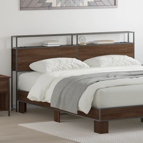 vidaXL Cabeceira de armazenamento Madeira castanha 180 cm