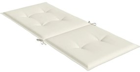 Almofadões para cadeiras altas 6 pcs mesclado tecido creme