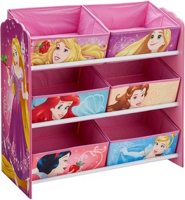 Móvel de armazenamento infantil, madeira, Princesas 60 cm x 63,5 cm x 30 cm ROSA