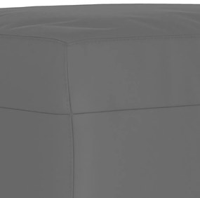 Apoio de pés 70x55x41 cm tecido de microfibra cinzento-escuro