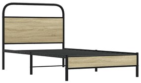 Estrutura cama s/ colchão derivados de madeira carvalho sonoma