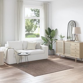 Tapete Shaggy Alto Pile Castanho 160x160 cm PP