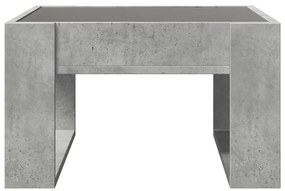 Mesa de centro luzes LED Infinity 50x53x30 cm cinzento cimento