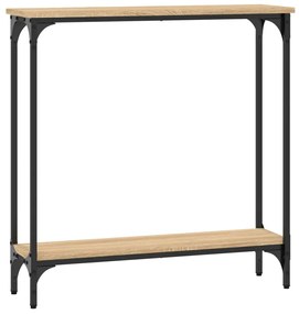 Mesa consola 75x22,5x75 cm derivados de madeira carvalho sonoma