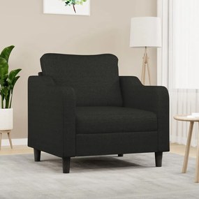 vidaXL Poltrona 60 cm tecido preto