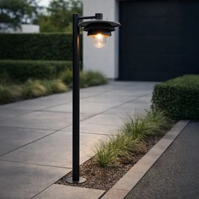 Candeeiro de jardim design preto 100 cm IP44 - Morty