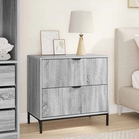 vidaXL Mesa-de-cabeceira com gaveta Sonoma cinzento 63.5 x 36 x 61 cm