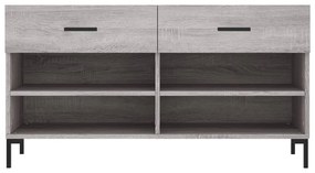 Banco sapateira 102x35x55 cm derivados madeira cinzento sonoma