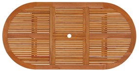 5 pcs conj. jantar para jardim madeira de eucalipto maciça