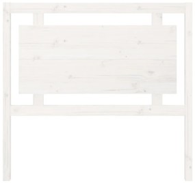 Cabeceira de cama 105,5x4x100 cm madeira de pinho maciça branco