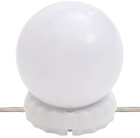 Toucador com LEDs 95x50x133,5 cm pinho maciço cinza