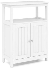 Mesa de bar de 120 cm com armário de armazenamento e suporte para vinhos - preta
