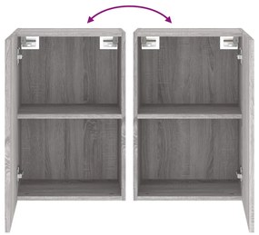 Móvel parede TV 40,5x30x60 cm derivados de madeira cinza sonoma