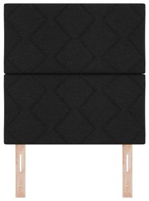 Cabeceira LED vidaXL Design de Blocos de Diamante Preto 80 cm Tecido