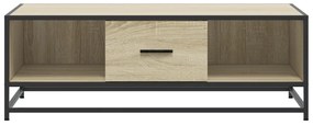 Mesa de centro 100x57x35cm deriv. madeira/metal carvalho sonoma