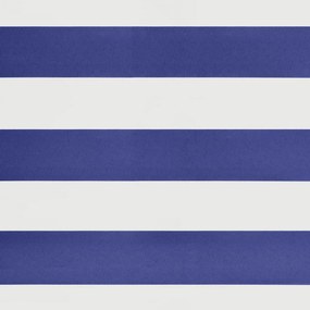 Toldo retrátil 4x3 m tecido e alumínio azul e branco