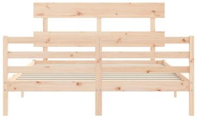 Estrutura de cama King Size com cabeceira madeira maciça