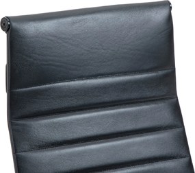 Cadeira de Escritório Columbus Couro Genuíno Preto