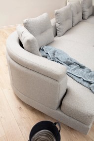 Sofá de Canto Padova Corner – Cinzento Claro – 140 cm x 385 cm x 200 c
