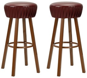 246731 vidaXL Bancos de bar 2 pcs couro artificial castanho