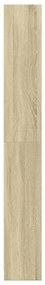 Estante 80x24x176 cm derivados de madeira carvalho sonoma
