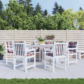 vidaXL Almofadões lombares cadeiras jardim 6pcs tecido xadrez vermelho