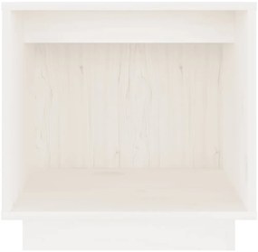 Mesas de cabeceira 2 pcs 40x30x40 cm pinho maciço branco
