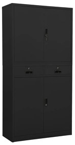 vidaXL Armário de escritório 90x40x180 cm aço antracite