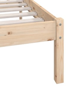 Estrutura de cama sem colchão 160x200 cm madeira maciça
