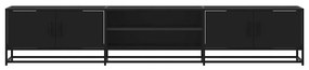 Móvel de TV 210x35x41 cm derivados de madeira preto