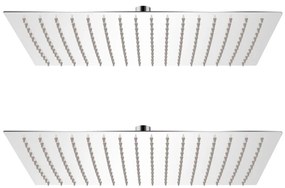 vidaXL Cabeça de chuveiro 2 pcs aço inoxidável 30x40 cm