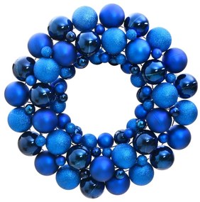 Guirlanda de Natal para Porta - Azul - 45 cm - Design Moderno
